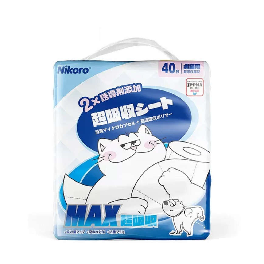 狗尿墊 Nikoro 妮可露 寵物尿墊加厚型 60x45cm M碼 40枚 (63825)