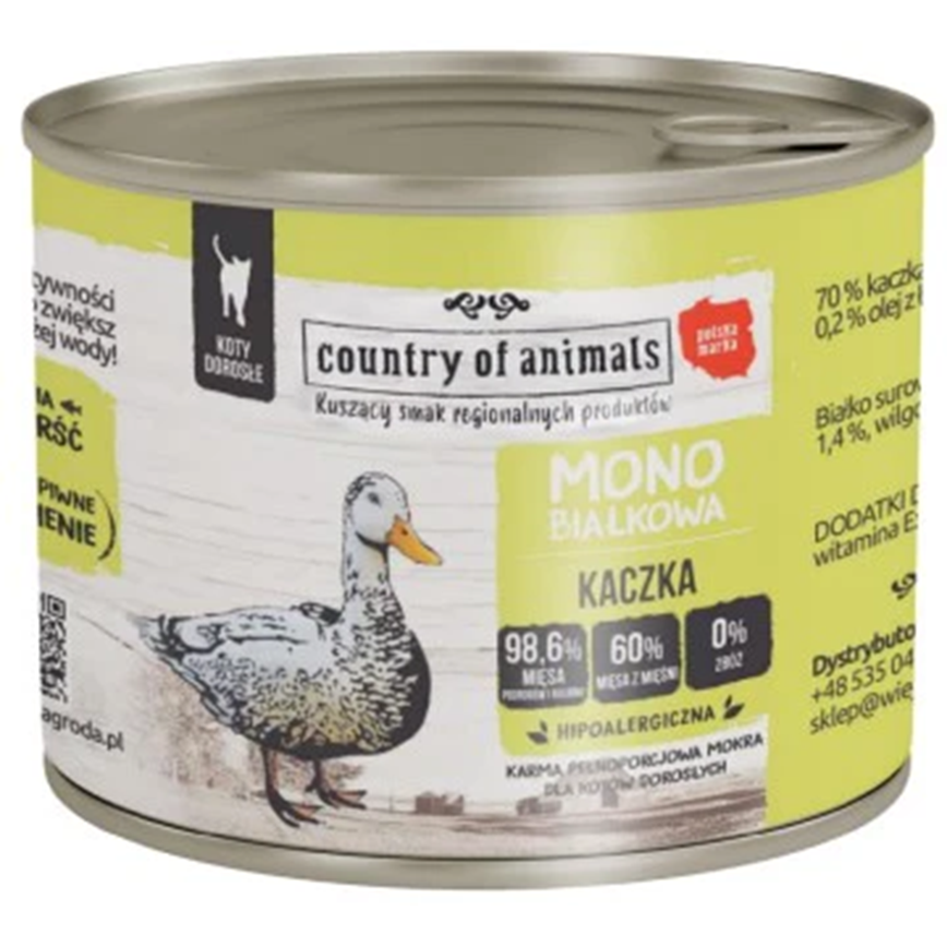 貓罐頭 Country of animals 貓罐頭 單一蛋白罐 鴨肉 200g (94368)