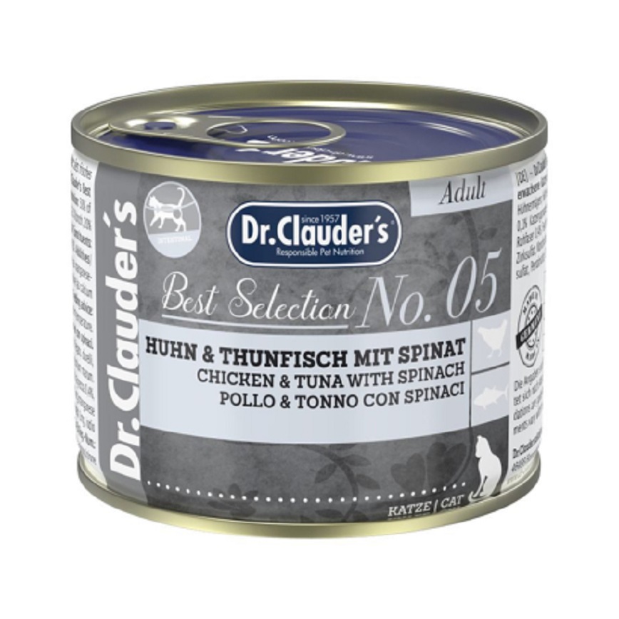 Dr Clauders Dr.Clauder's 貓罐頭 吞拿魚雞肉菠菜 200g (DC5200)