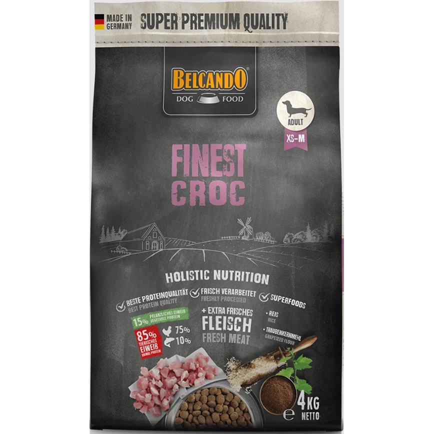 Belcando 德至尊 Belcando 狗糧 無穀物天然犬乾糧 成犬糧 精細顆粒 鴨肉配方 4kg