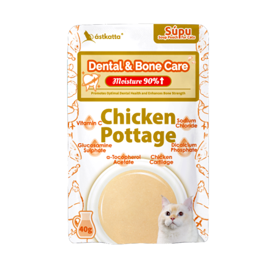 Astkatta Astkatta 冰島罐 貓濕糧包 護牙健骨配方 雞肉湯包 40g (P00185)