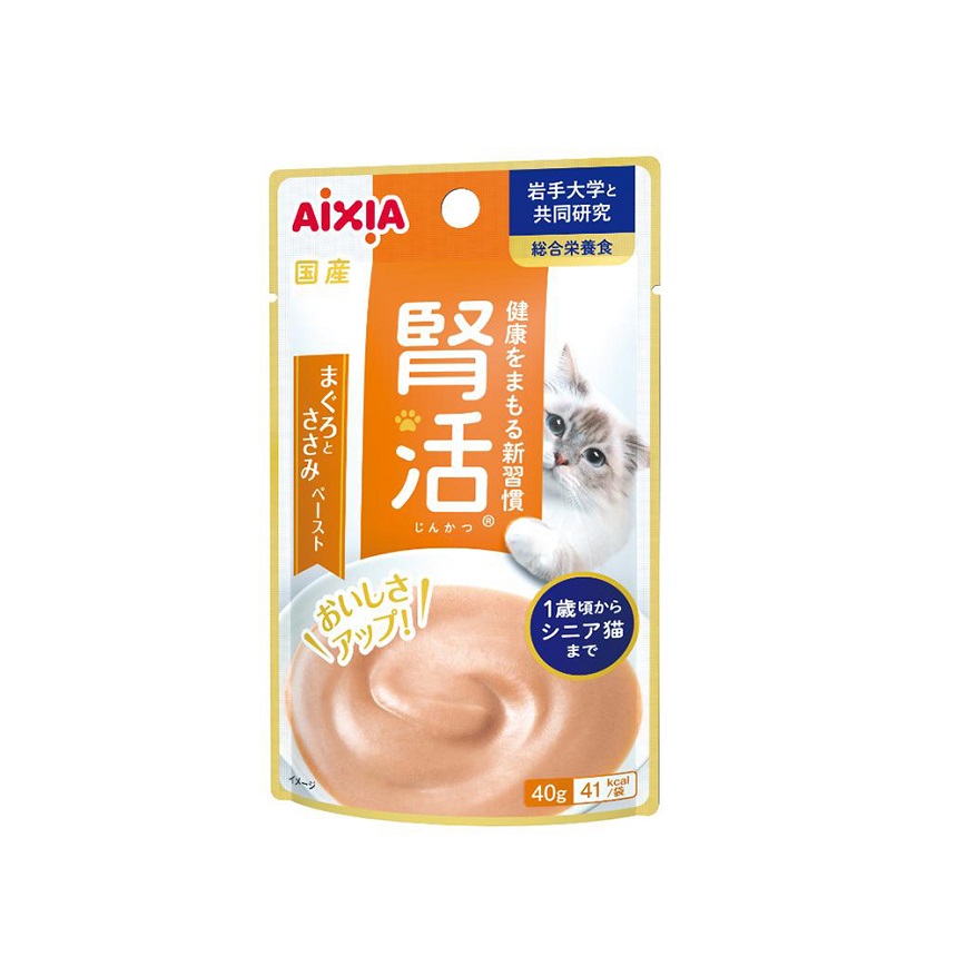 AIXIA AIXIA 愛喜雅 貓濕糧 腎活 健康主食餐包系列 吞拿魚+雞肉醬 40g (JK-3)