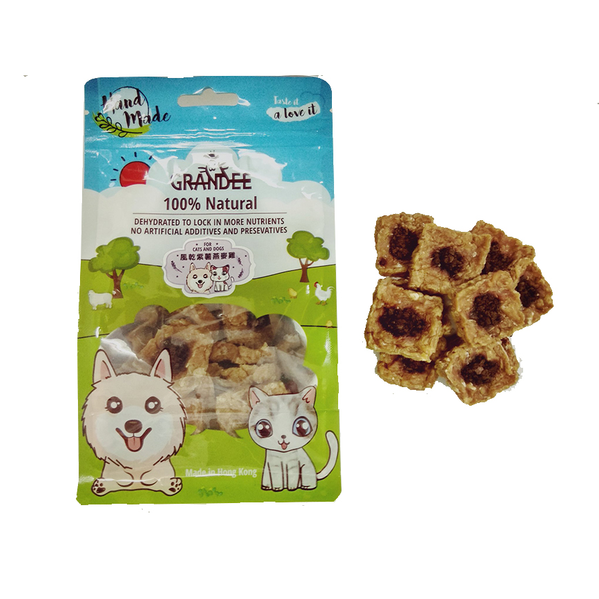 GRANDEE GRANDEE 香港製造 天然風乾小食 紫薯燕麥雞肉 50g (貓犬用)