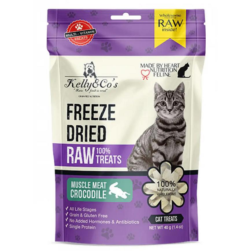 其他 Kelly & Co's 貓零食 脫水凍乾小食 鱷魚肉 40g