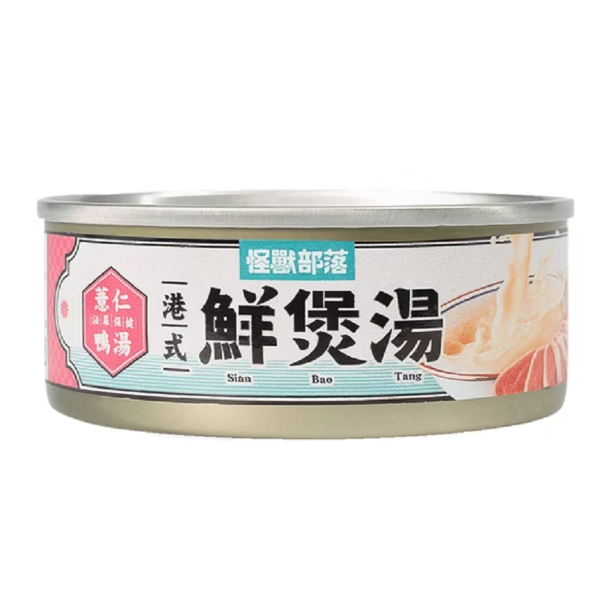 怪獸部落 怪獸部落 貓犬副食罐 港式鮮煲湯 薏仁鴨湯 80g