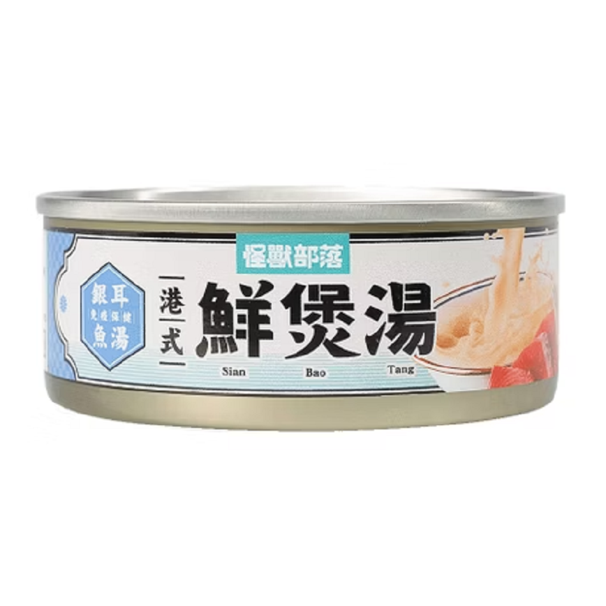 怪獸部落 怪獸部落 貓犬副食罐 港式鮮煲湯 銀耳魚湯 80g