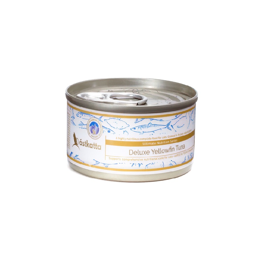 Astkatta Astkatta 冰島罐 貓罐頭 黃鮨吞拿魚主食配方 (尊享肉絲罐) 80g (P00196)
