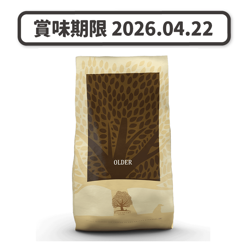 Essential Foods Essential Foods 易膳 狗糧 長青 Older 10kg (大粒) (O-10) (新包裝) (賞味期限 2026.04.22)