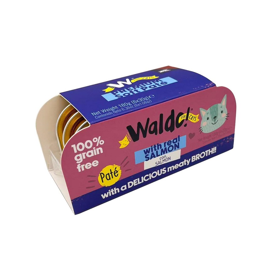 Waldo! Waldo! 貓罐頭 主食罐 三文魚味 6x30g (HF00201)