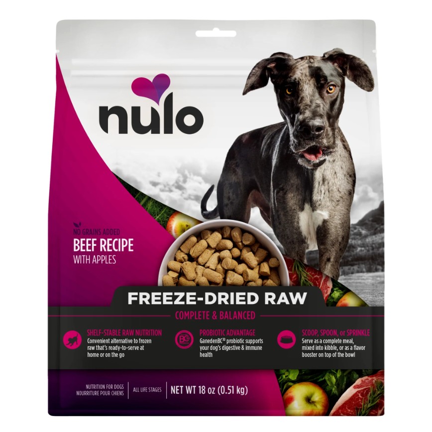 Nulo 無穀物凍乾狗糧 牛+蘋果配方 18oz (55FB18)