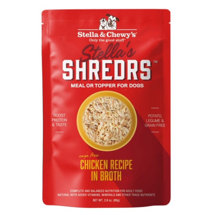 Stella & Chewy's Stella's Shredrs 狗濕糧 肉絲滋味包系列 放養雞配方 80g 2.8oz (SSCB)