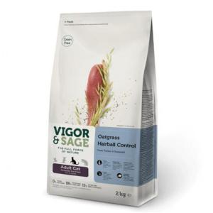 VIGOR-SAGE-無穀物天然糧-燕麥草去毛球成貓-新鮮去骨火雞肉-海苔-Oatgrass-Hairball-Control-Adult-Cat-400g-TBS-VIGOR-SAGE-寵物用品速遞