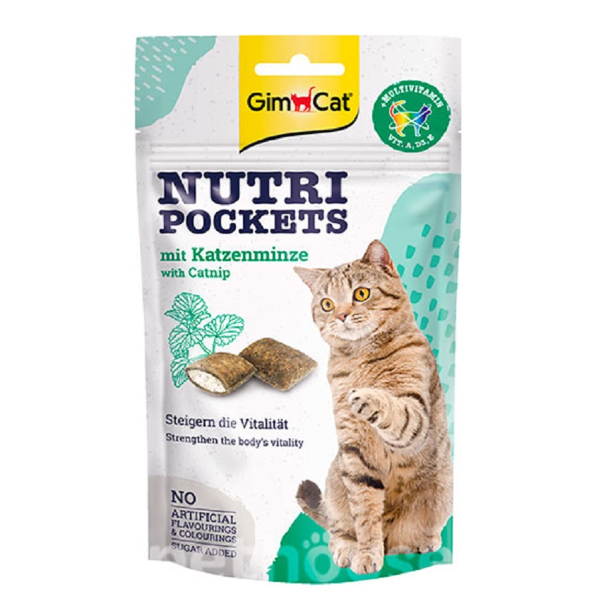 忌廉哥 Gim Cat 貓零食 貓薄荷清新口氣維他貓脆脆夾心小食 60g