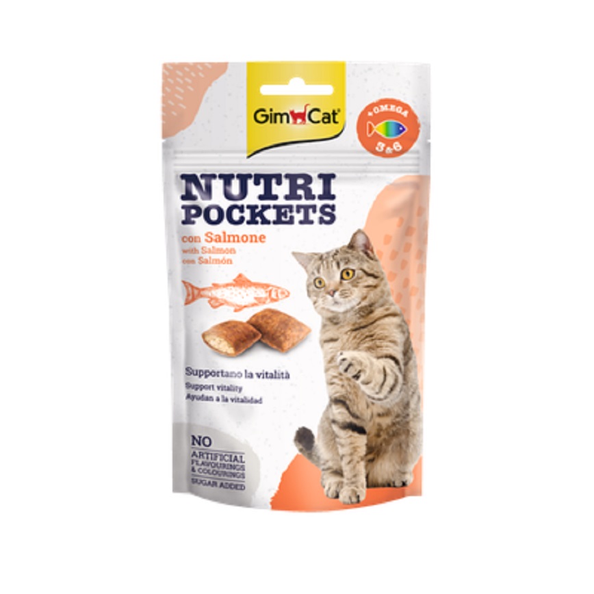 忌廉哥 Gim Cat 貓零食 三文魚奧米加增強免疫貓脆脆夾心小食 60g