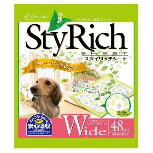 狗尿墊-狗尿片-日本StyRich-Wide-花香味寵物尿墊-狗尿墊-狗尿片-45x60-L碼-48枚入-粉紅-狗狗-寵物用品速遞