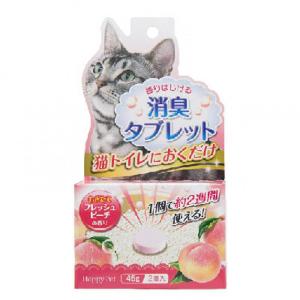 貓咪日常用品-日本大塚貓砂盤除臭清香片2週間-粉紅香桃味-90g-TBS-貓砂盤用消臭用品-寵物用品速遞