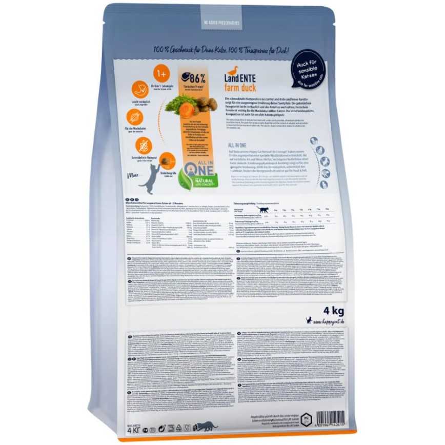 Happy Cat Culinary系列 成貓糧 鴨肉配方 4kg (70567) (圖片3)