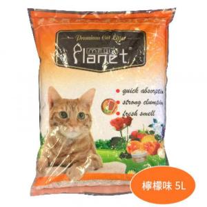 貓咪星球-礦物貓砂-貓咪星球-高級凝結礦物貓砂-檸檬味-5L-礦物貓砂-寵物用品速遞