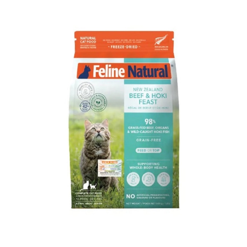 Feline Natural Freeze-dried Beef & Hoki 320g pet shop