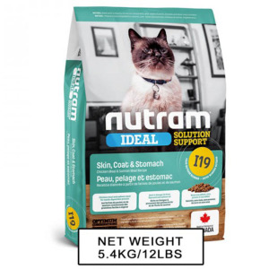 nutram紐頓-nutram-IDEAL紐頓-敏感腸胃及皮膚配方貓糧-I19-5_4kg-Nutram-紐頓-寵物用品速遞