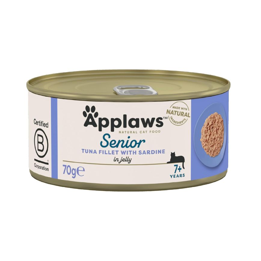 Applaws Applaws 貓罐頭 啫喱高齡貓用7+ 吞拿魚及沙甸魚 Tuna with Sardine 70g (1331)
