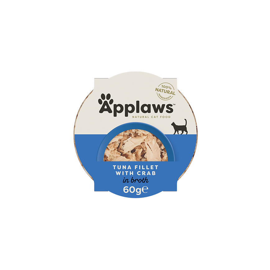 Applaws Applaws 貓濕糧 Cat Pot 肉湯系列 吞拿魚及蟹 Tuna Fillet with Crab 60g (7003)