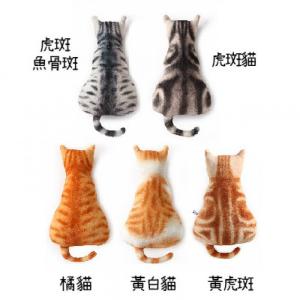 貓咪玩具-治癒系超可愛貓紋背影柔軟抱枕-細碼-款式隨機-貓貓-寵物用品速遞