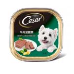 Cesar西莎 鋁罐狗罐頭經典鮮肉系列 牛肉加蔬菜 BEEF &VEGETABLES 100g-綠色 (10204172) 狗罐頭 狗濕糧 Cesar 西莎 寵物用品速遞