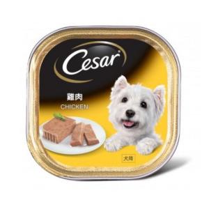 Cesar西莎-鋁罐狗罐頭-經典鮮肉系列-雞肉-CHICKEN-100g-黃色-10204191-Cesar-西莎-寵物用品速遞