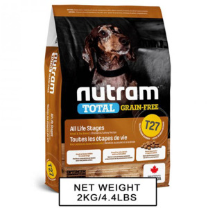 nutram紐頓-狗糧-無薯無穀糧小型犬-雞肉火雞-Turkey-Chicken-Duck-T27-2kg-nutram-紐頓-寵物用品速遞