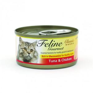 Feline-Gourmet-貓罐頭去毛球配方-吞拿魚及雞肉-80g-Feline-Gourmet-寵物用品速遞