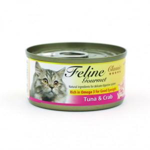 Feline-Gourmet-貓罐頭去毛球配方-吞拿魚及蟹柳-80g-Feline-Gourmet-寵物用品速遞