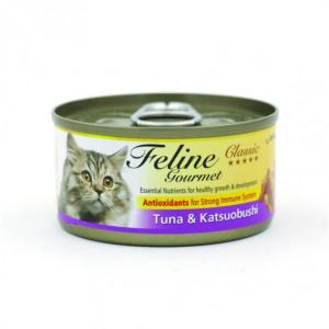 Feline-Gourmet-貓罐頭去毛球配方-吞拿魚及柴魚-80g-Feline-Gourmet-寵物用品速遞