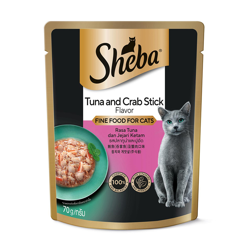 Sheba Sheba 袋裝貓濕糧 吞拿魚及蟹肉 70g (10403052)