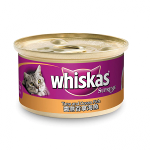 whiskas偉嘉-極品貓罐頭-醬煮吞拿魚加海魚-85g-10164430-Whiskas-偉嘉-寵物用品速遞