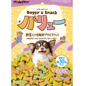 狗小食-日本DoggyMan-低脂健康蔬菜-彩色骨頭型小餅乾-80g-犬用-DoggyMan-寵物用品速遞