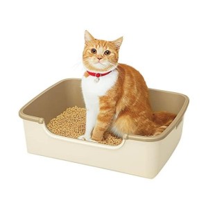 花王-日本花王-高級貓砂盤-無蓋雙層套裝-小粒木砂適用-連木砂-脫臭抗菌尿墊-貓砂盤-寵物用品速遞
