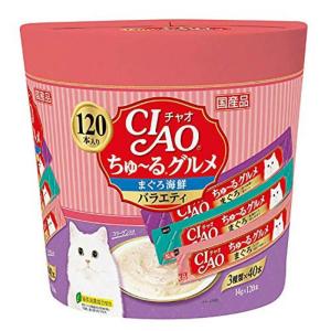 INABA-CIAO-日本CIAO肉泥餐包-金槍魚-海鮮肉醬-14g-120本罐裝-粉紅-CIAO-INABA-寵物用品速遞