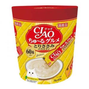 INABA-CIAO-日本CIAO肉泥餐包-雞肉肉醬-14g-SC-140-60本罐裝-黃-CIAO-INABA-寵物用品速遞