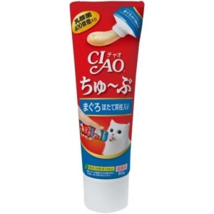 INABA-CIAO-日本CIAO乳酸菌營養膏-金槍魚及扇貝味-80g-藍-CS-152-營養膏-保充劑-寵物用品速遞