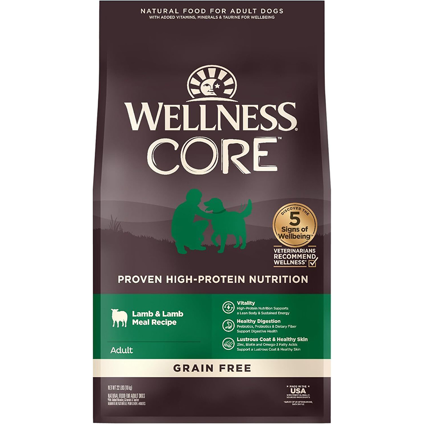 WELLNESS WELLNESS CORE 狗糧 無穀物 羊肉 22lb (88459)