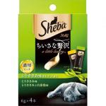 日本Sheba 豪華滋味能量小食 雞肉及白身魚 4本入 (綠) 貓小食 Sheba 寵物用品速遞