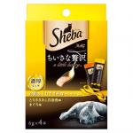 日本Sheba 豪華滋味能量小食 雞胸及吞拿魚 4本入 (黃) 貓小食 Sheba 寵物用品速遞