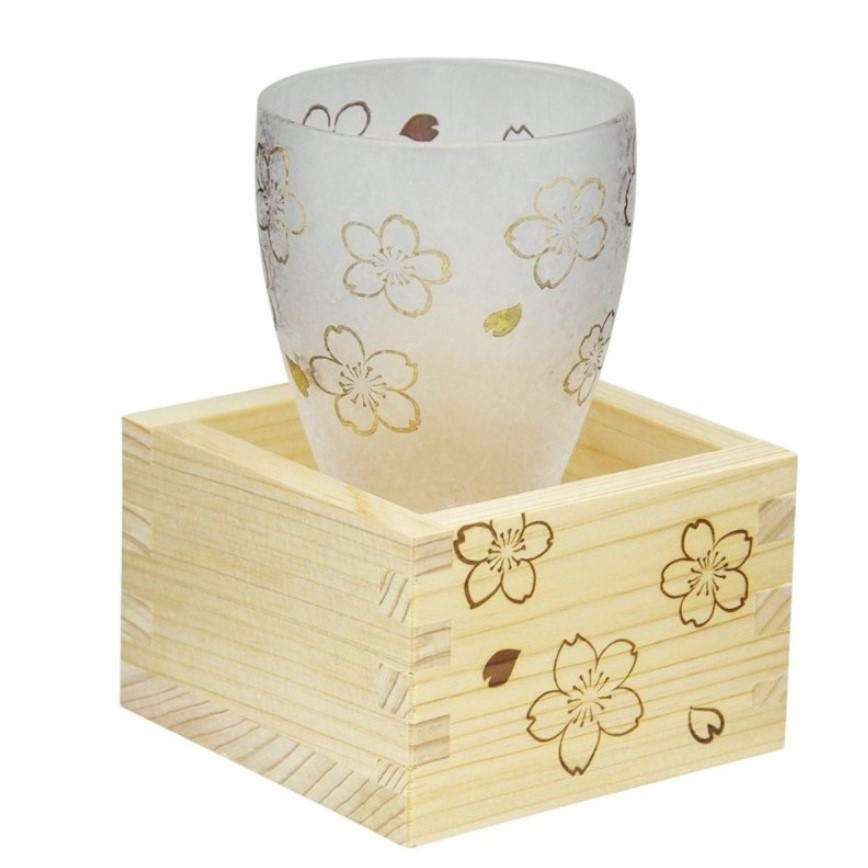 日本清酒杯 石塚硝子 枡酒杯 櫻花 100ml (6603) (圖片3)
