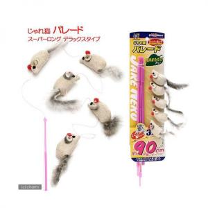 貓咪玩具-日本CattyMan-特長竿五鼠逗貓棒-貓貓-寵物用品速遞
