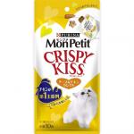 日本MonPetit Crispy Kiss 貓零食 貓脆餅 芝士&雞肉味 30g (黃) 貓零食 寵物零食 MonPetit 寵物用品速遞