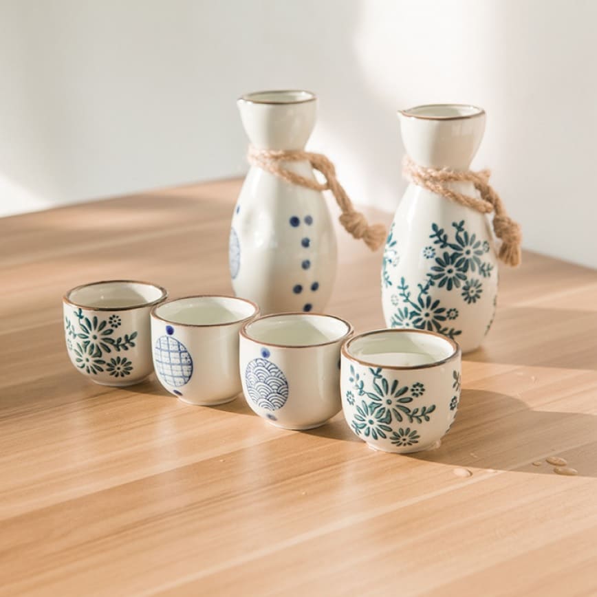 【合同酒精株式會社 梅酒 換購品】日式小酒杯 蘭花冬布花 1個裝 (款式隨機)