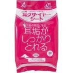 日本TAURUS 耳部去耳垢清潔濕紙巾 30枚 (貓犬用) (粉紅) 貓犬用清潔美容用品 耳朵護理 寵物用品速遞