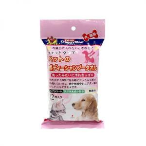 貓犬用日常用品-日本DoggyMan-純淨水天然除臭濕紙巾-12枚入-貓犬用-貓犬用-寵物用品速遞
