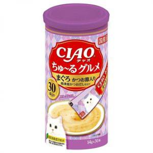 INABA-CIAO-日本CIAO肉泥餐包-金槍魚及鰹魚肉醬-14g-30本罐裝-淺紫-CIAO-INABA-寵物用品速遞